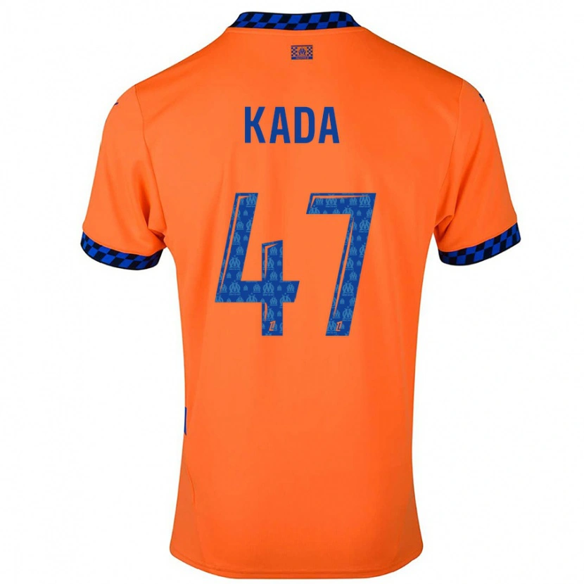Danxen Enfant Maillot Joakim Kada #47 Orange Bleu Foncé Troisieme 2024/25 T-Shirt