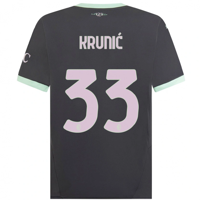 Danxen Enfant Maillot Rade Krunic #33 Gris Troisieme 2024/25 T-Shirt
