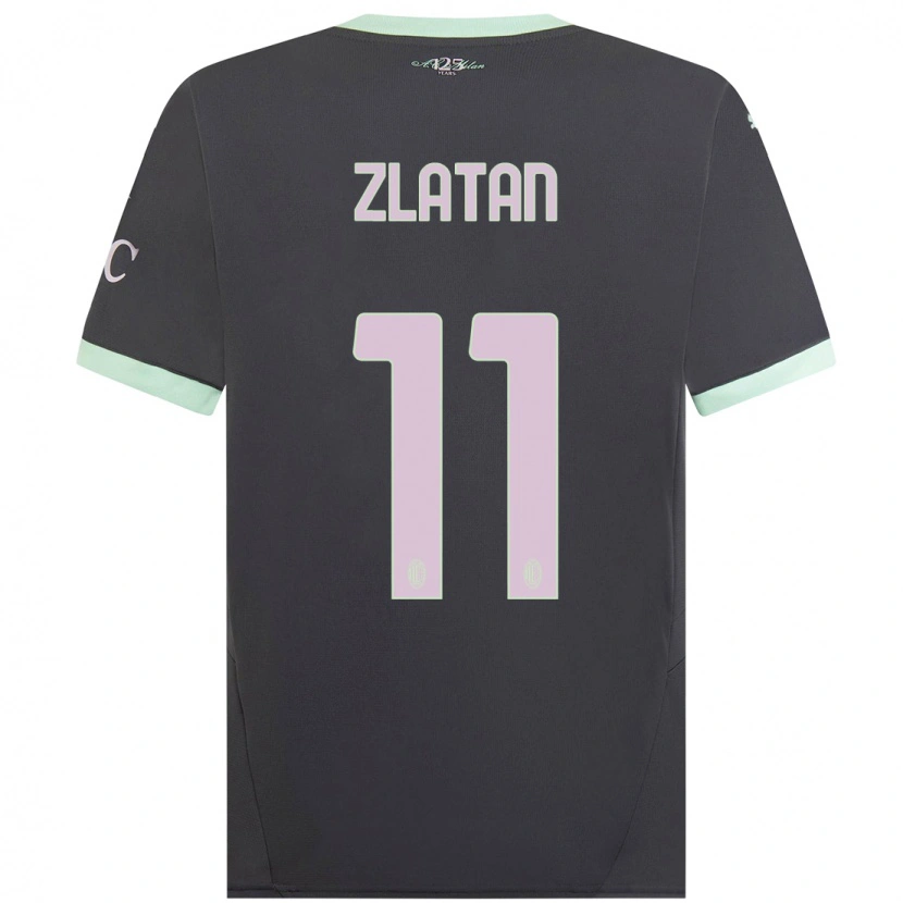 Danxen Enfant Maillot Zlatan Ibrahimovic #11 Gris Troisieme 2024/25 T-Shirt