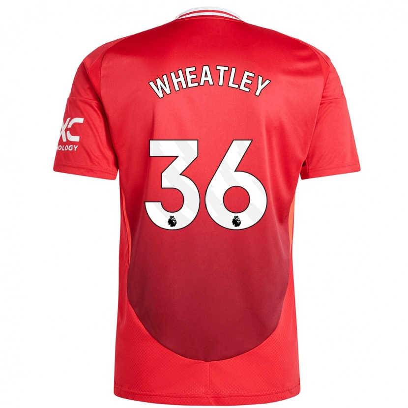 Danxen Homme Maillot Ethan Wheatley #36 Rouge Vif Tenues Domicile 2024/25 T-Shirt