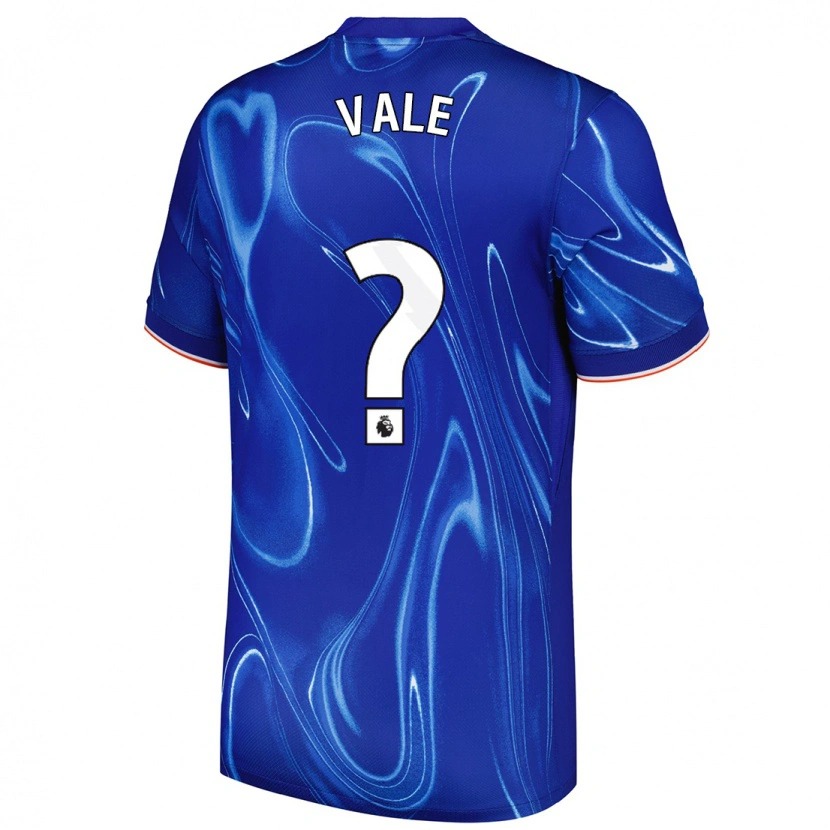 Danxen Homme Maillot Harvey Vale #0 Bleu Blanc Tenues Domicile 2024/25 T-Shirt