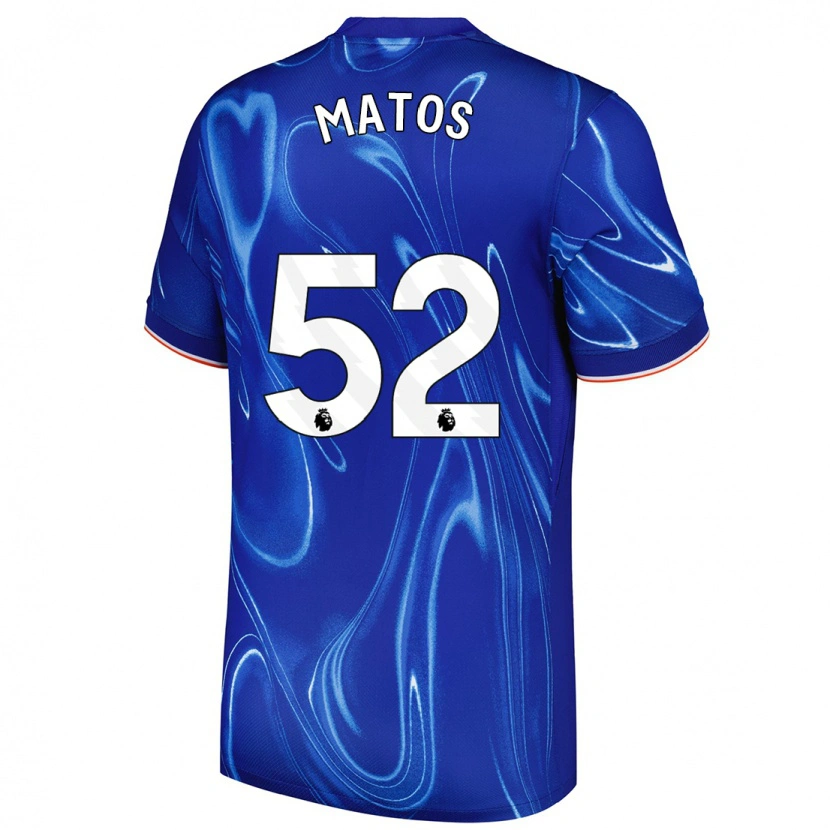 Danxen Homme Maillot Alex Matos #52 Bleu Blanc Tenues Domicile 2024/25 T-Shirt