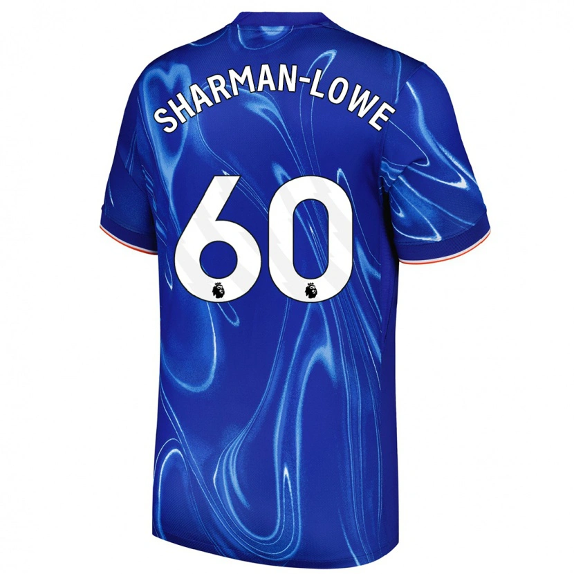 Danxen Homme Maillot Teddy Sharman-Lowe #60 Bleu Blanc Tenues Domicile 2024/25 T-Shirt