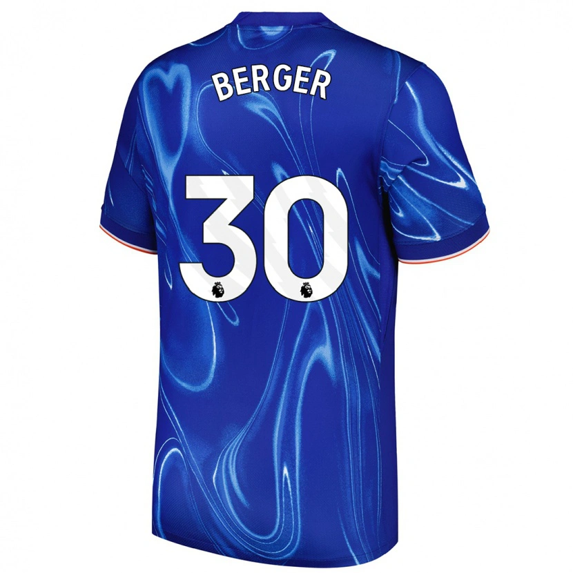 Danxen Homme Maillot Ann-Katrin Berger #30 Bleu Blanc Tenues Domicile 2024/25 T-Shirt