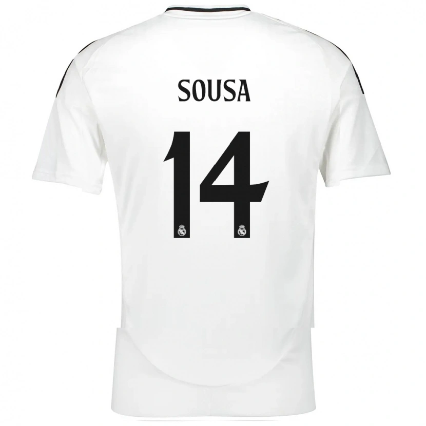 Danxen Homme Maillot Kathellen Sousa #14 Blanc Tenues Domicile 2024/25 T-Shirt