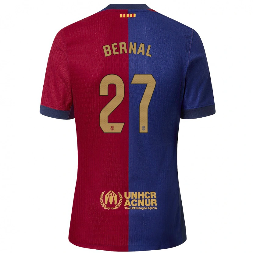 Danxen Homme Maillot Marc Bernal #27 Bleu Rouge Tenues Domicile 2024/25 T-Shirt