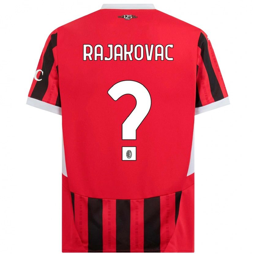 Danxen Homme Maillot Mihajlo Rajakovac #0 Rouge Noir Tenues Domicile 2024/25 T-Shirt