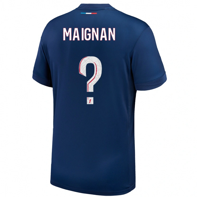 Danxen Homme Maillot Stella Maignan #0 Bleu Marine Blanc Tenues Domicile 2024/25 T-Shirt