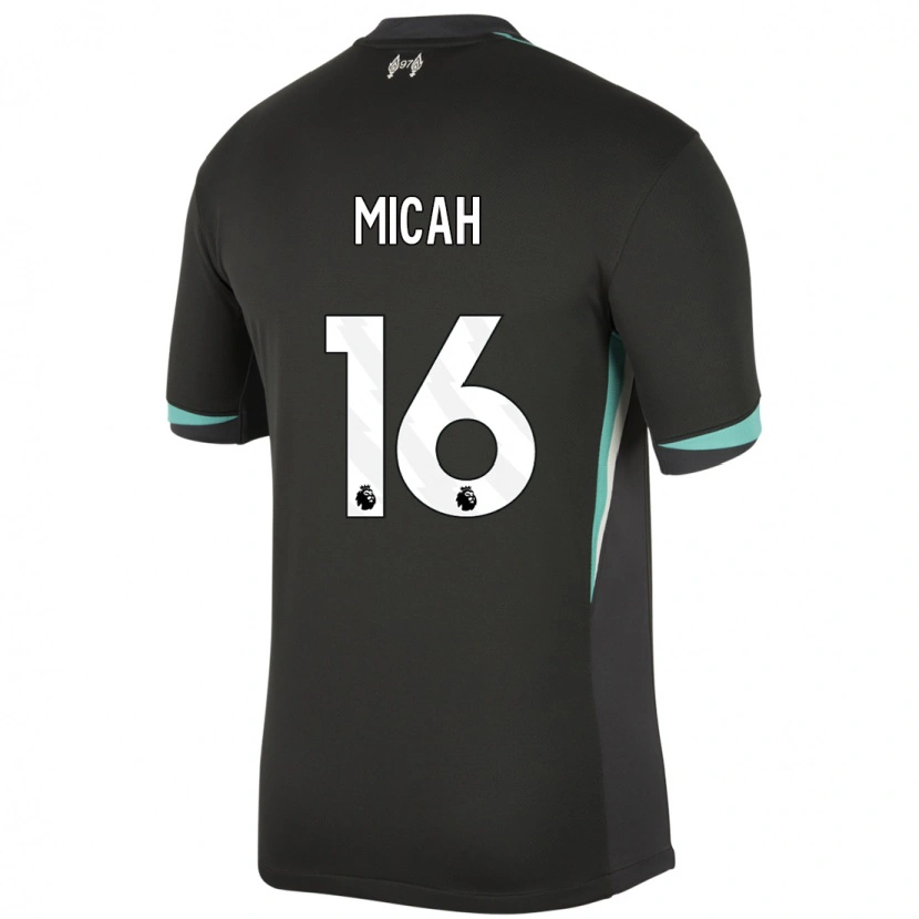 Danxen Homme Maillot Teagan Micah #16 Noir Anthracite Blanc Tenues Extérieur 2024/25 T-Shirt
