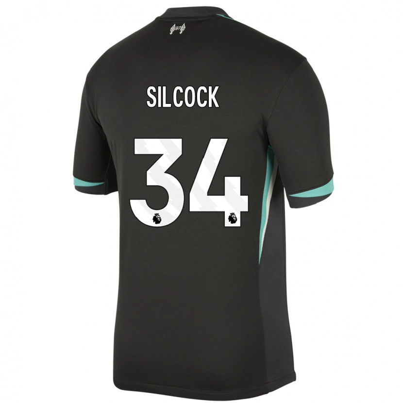 Danxen Homme Maillot Hannah Silcock #34 Noir Anthracite Blanc Tenues Extérieur 2024/25 T-Shirt