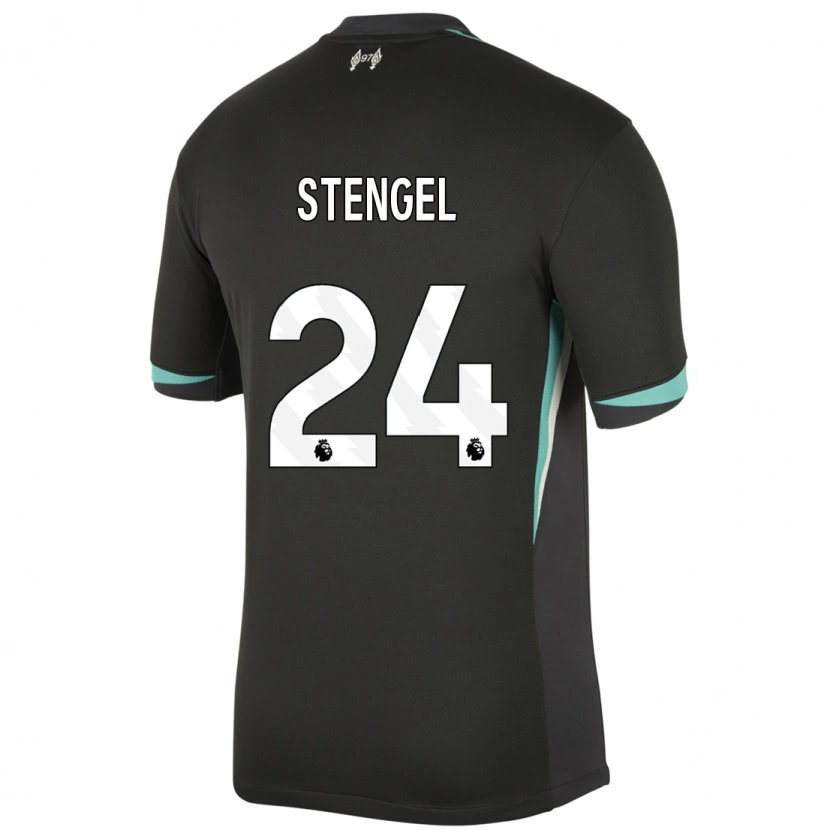 Danxen Homme Maillot Katie Stengel #24 Noir Anthracite Blanc Tenues Extérieur 2024/25 T-Shirt