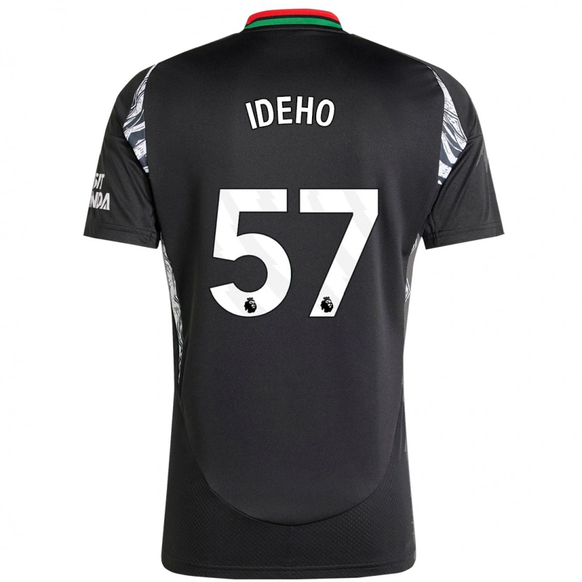 Danxen Homme Maillot Joel Ideho #57 Noir Tenues Extérieur 2024/25 T-Shirt