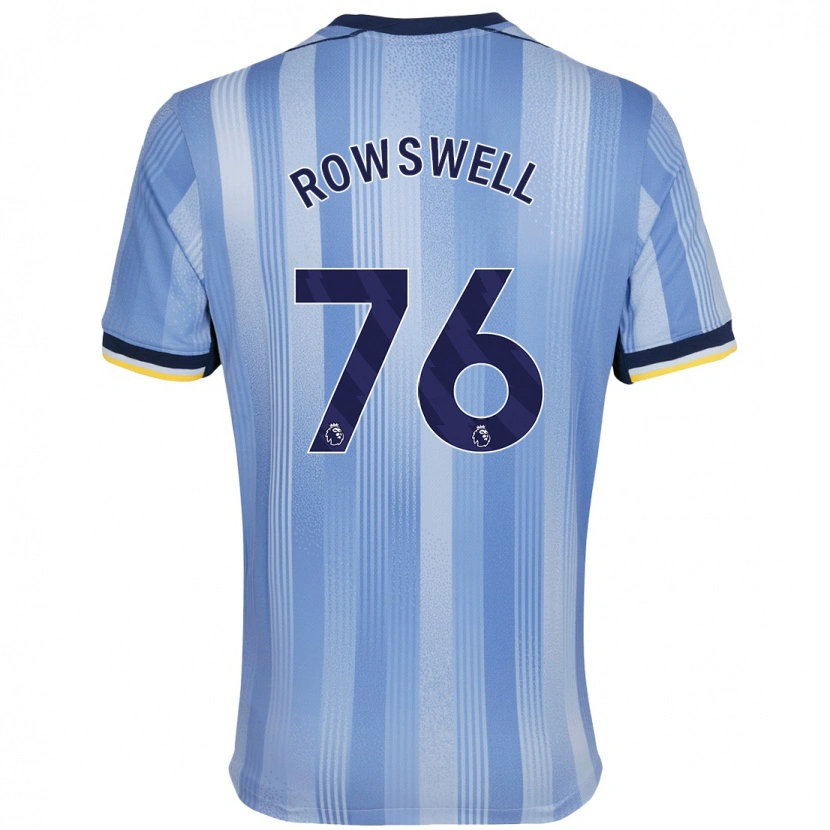 Danxen Homme Maillot James Rowswell #76 Bleu Clair Tenues Extérieur 2024/25 T-Shirt
