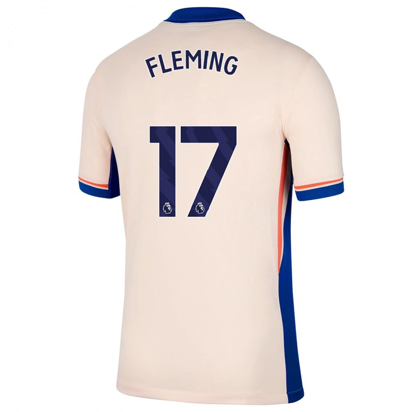 Danxen Homme Maillot Jessie Fleming #17 Beige Clair Tenues Extérieur 2024/25 T-Shirt