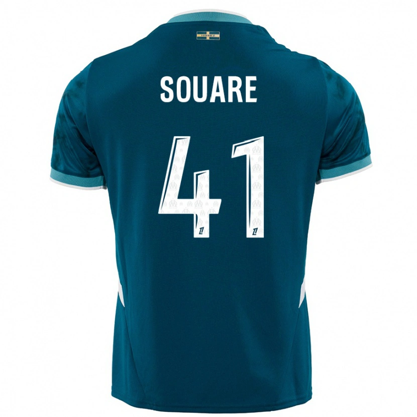 Danxen Homme Maillot Cheick Souare #41 Turquoise Bleu Tenues Extérieur 2024/25 T-Shirt