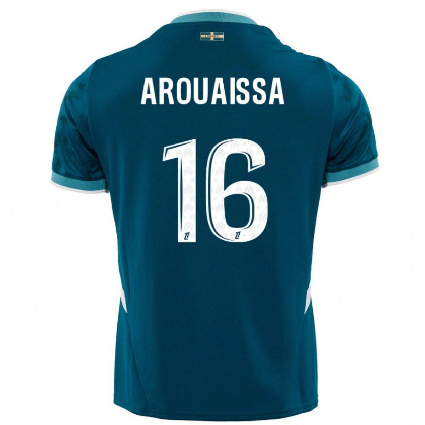 Danxen Homme Maillot Ines Arouaissa #16 Turquoise Bleu Tenues Extérieur 2024/25 T-Shirt