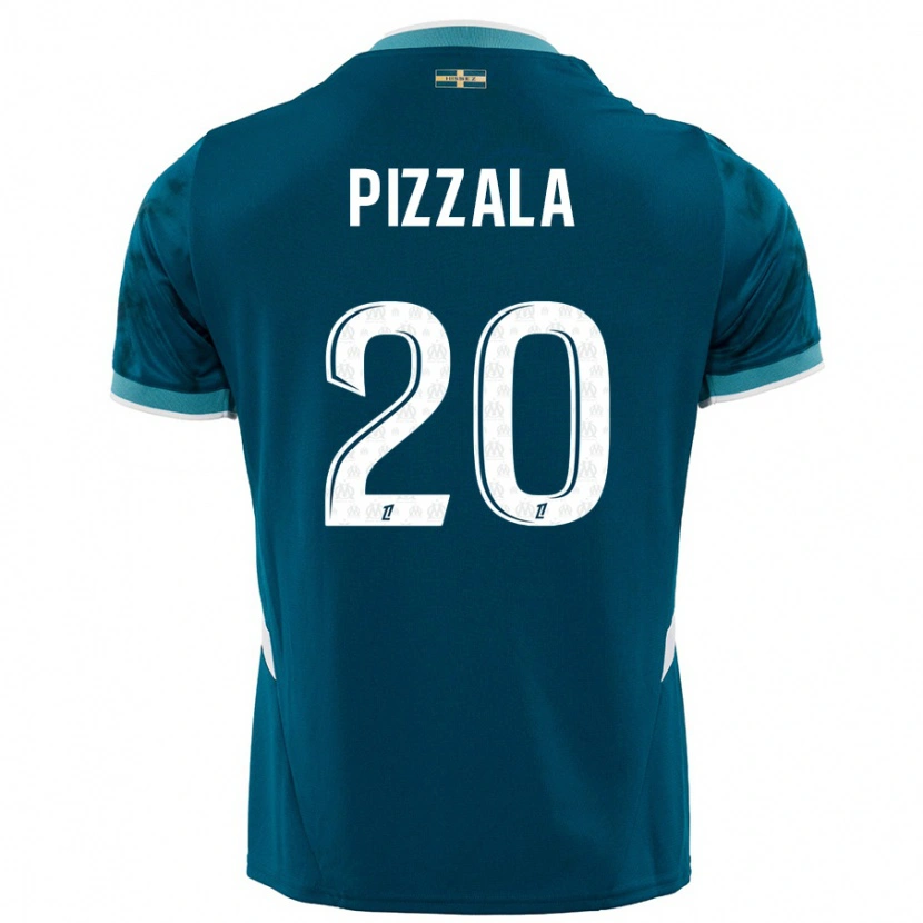 Danxen Homme Maillot Caroline Pizzala #20 Turquoise Bleu Tenues Extérieur 2024/25 T-Shirt