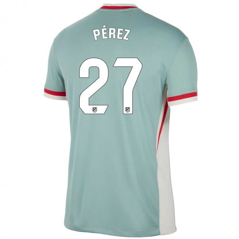 Danxen Homme Maillot Noé Pérez #27 Beige Clair Bleu Tenues Extérieur 2024/25 T-Shirt