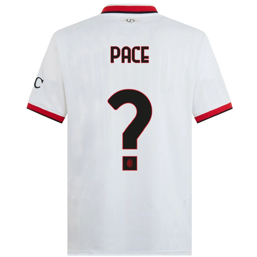 Danxen Homme Maillot Anthony Pace #0 Blanc Noir Rouge Tenues Extérieur 2024/25 T-Shirt