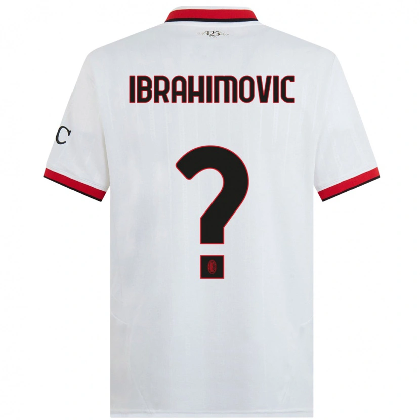 Danxen Homme Maillot Vincent Ibrahimovic #0 Blanc Noir Rouge Tenues Extérieur 2024/25 T-Shirt