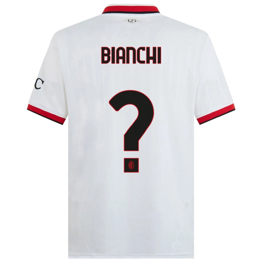 Danxen Homme Maillot Alessandro Bianchi #0 Blanc Noir Rouge Tenues Extérieur 2024/25 T-Shirt