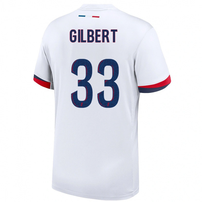 Danxen Homme Maillot Tara Elimbi Gilbert #33 Blanc Bleu Rouge Tenues Extérieur 2024/25 T-Shirt