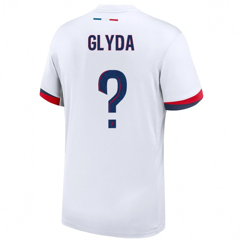 Danxen Homme Maillot Lilou Glyda #0 Blanc Bleu Rouge Tenues Extérieur 2024/25 T-Shirt