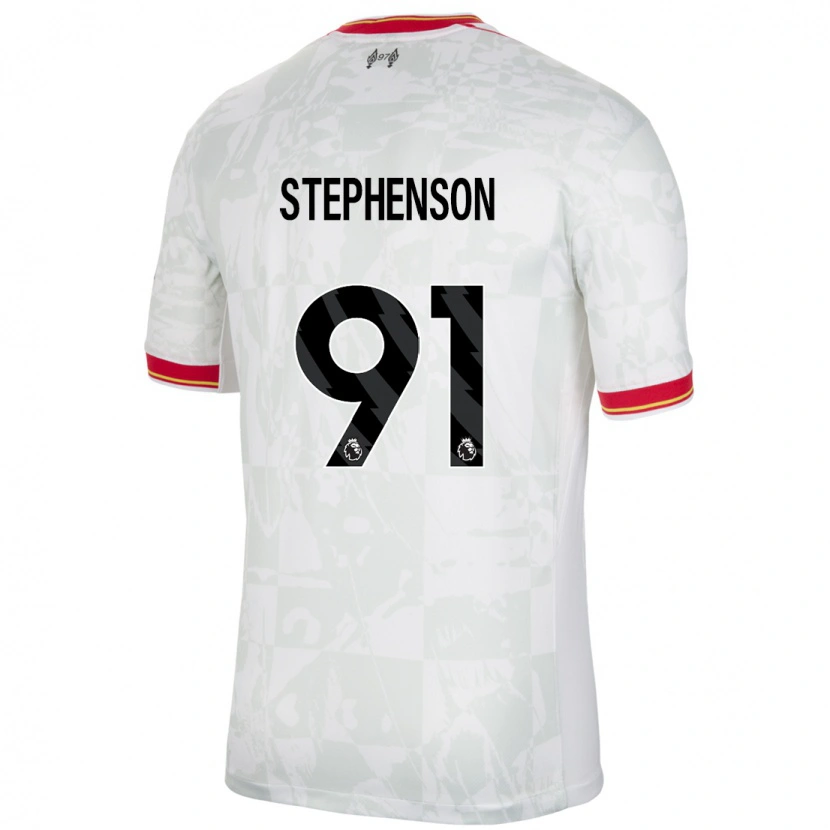 Danxen Homme Maillot Luca Stephenson #91 Blanc Rouge Noir Troisieme 2024/25 T-Shirt