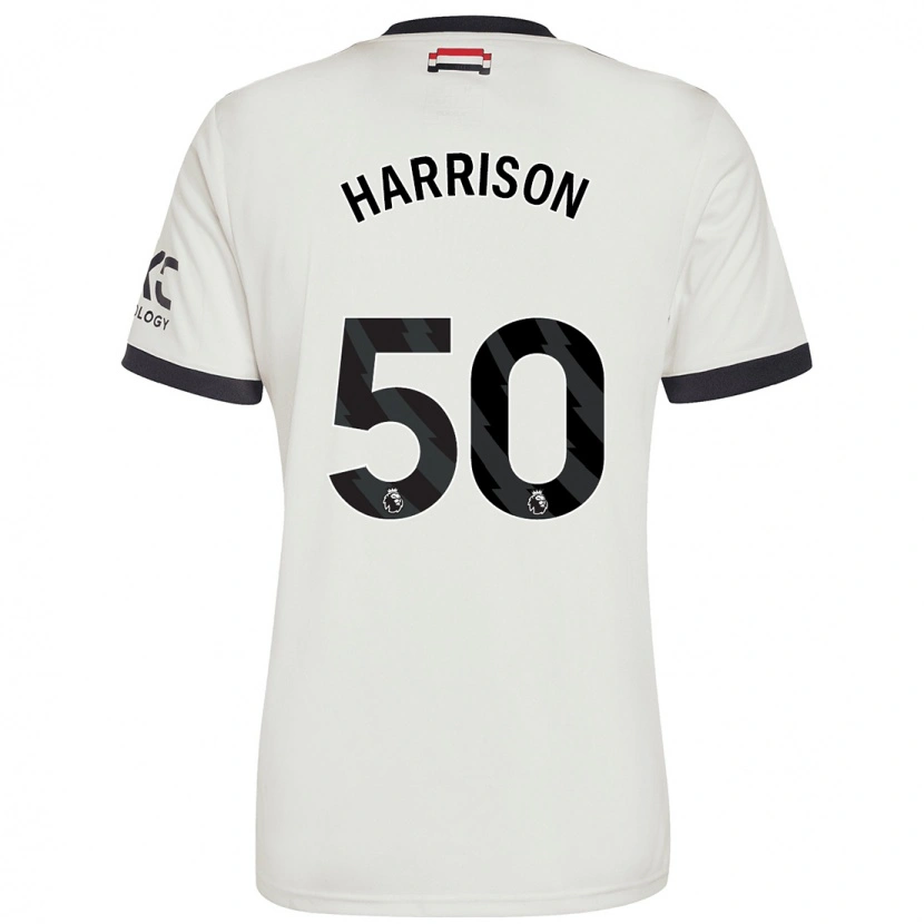 Danxen Homme Maillot Elyh Harrison #50 Blanc Cassé Troisieme 2024/25 T-Shirt