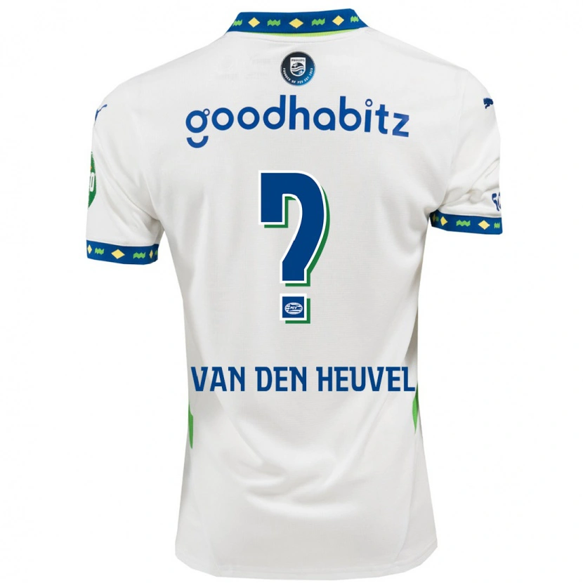 Danxen Homme Maillot Tim Van Den Heuvel #0 Blanc Bleu Foncé Troisieme 2024/25 T-Shirt