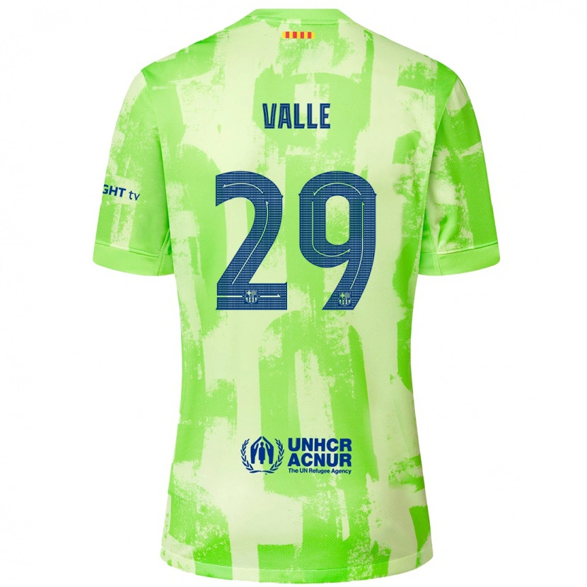 Danxen Homme Maillot Álex Valle #29 Citron Vert Troisieme 2024/25 T-Shirt