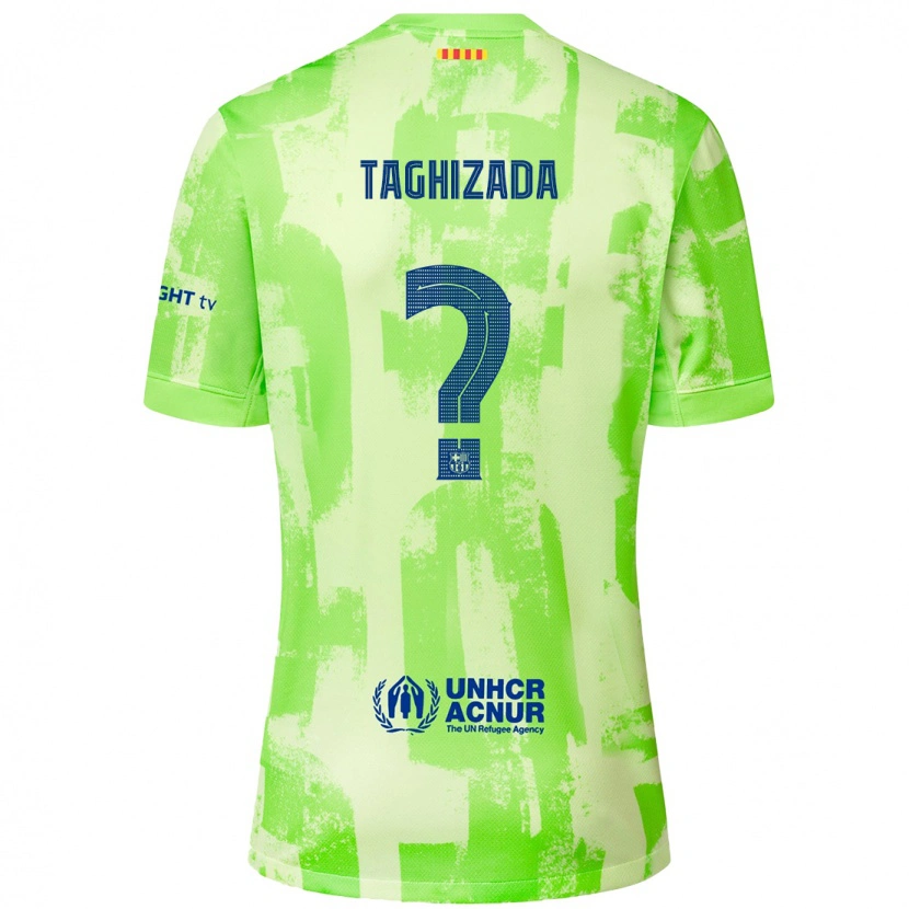 Danxen Homme Maillot Eldar Taghizada #0 Citron Vert Troisieme 2024/25 T-Shirt