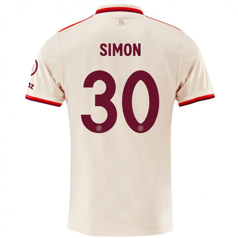 Danxen Homme Maillot Carolin Simon #30 Lin Troisieme 2024/25 T-Shirt