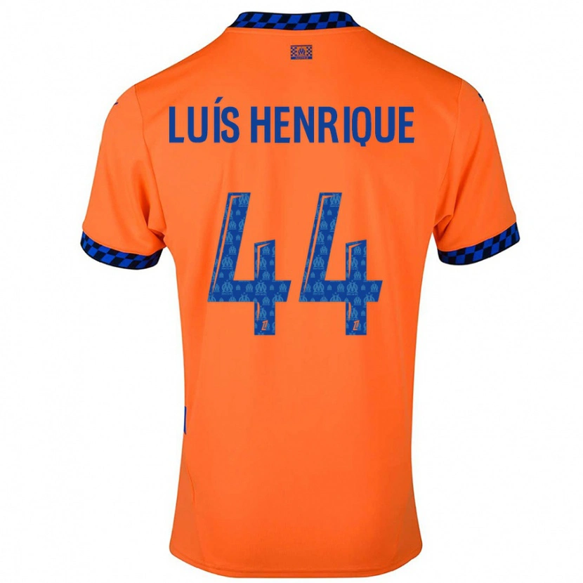 Danxen Homme Maillot Luis Henrique #44 Orange Bleu Foncé Troisieme 2024/25 T-Shirt