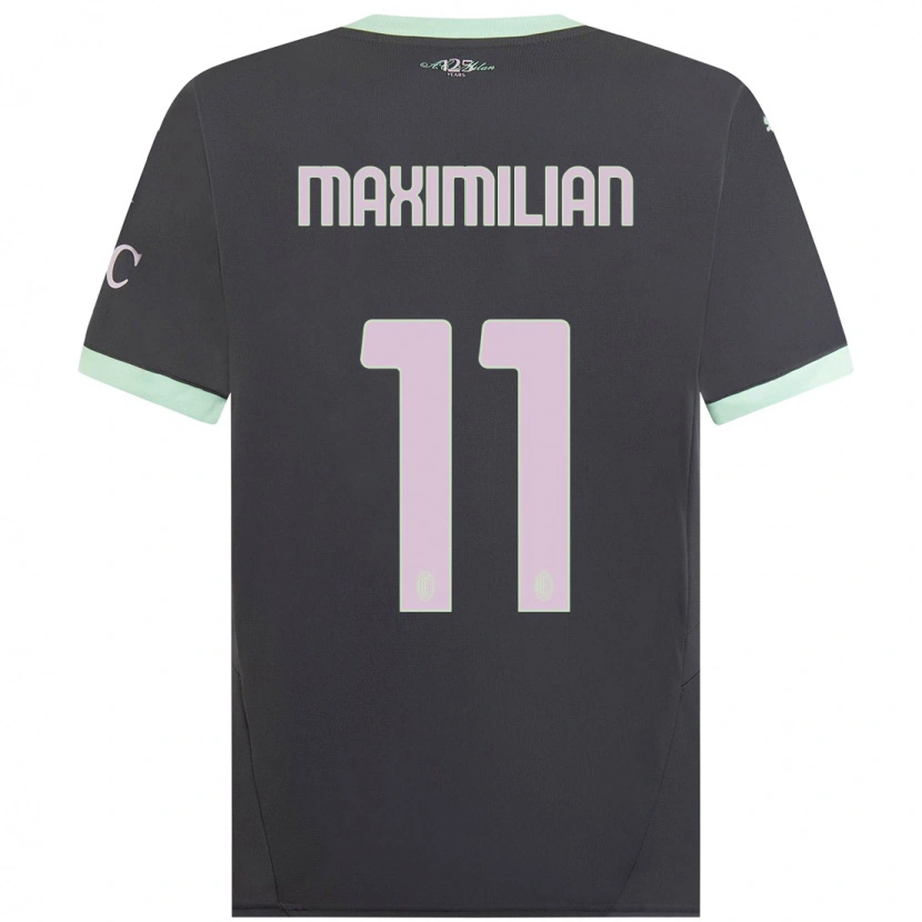 Danxen Homme Maillot Maximilian Ibrahimović #11 Gris Troisieme 2024/25 T-Shirt