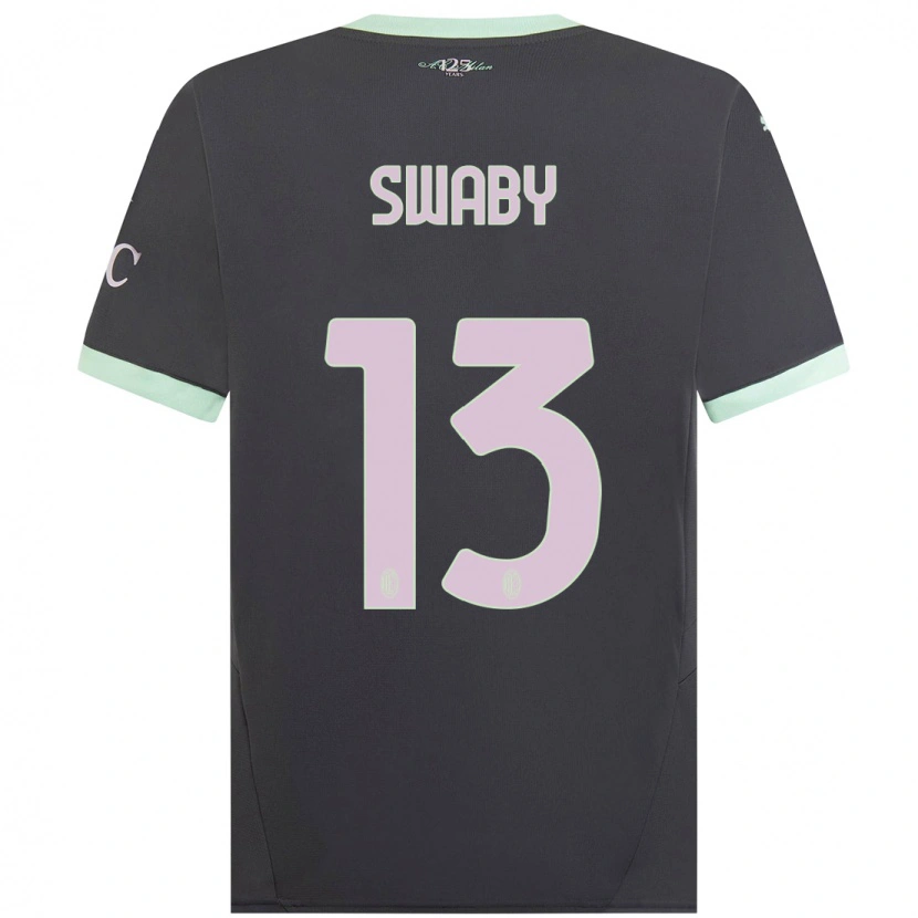 Danxen Homme Maillot Allyson Swaby #13 Gris Troisieme 2024/25 T-Shirt