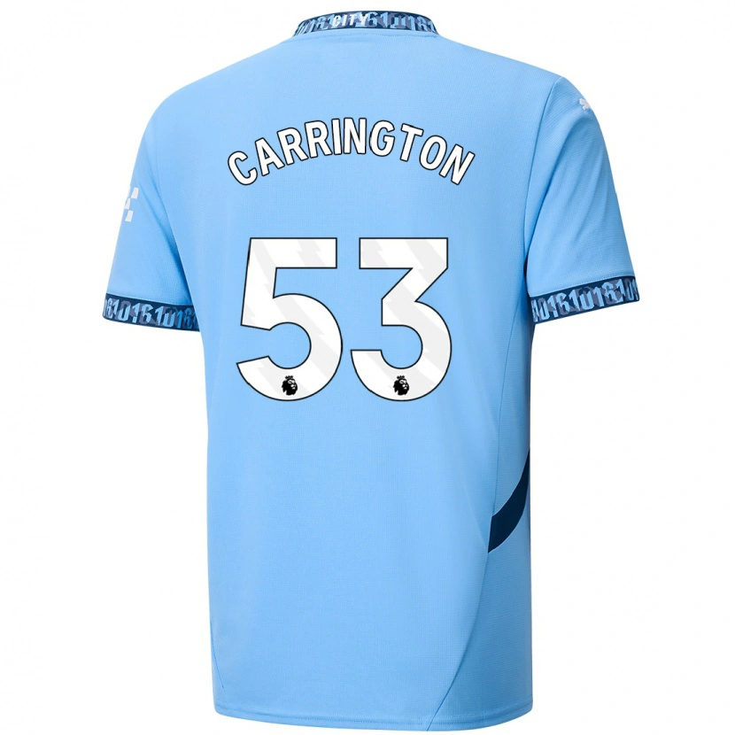 Danxen Femme Maillot Ezra Carrington #53 Bleu Marine Tenues Domicile 2024/25 T-Shirt