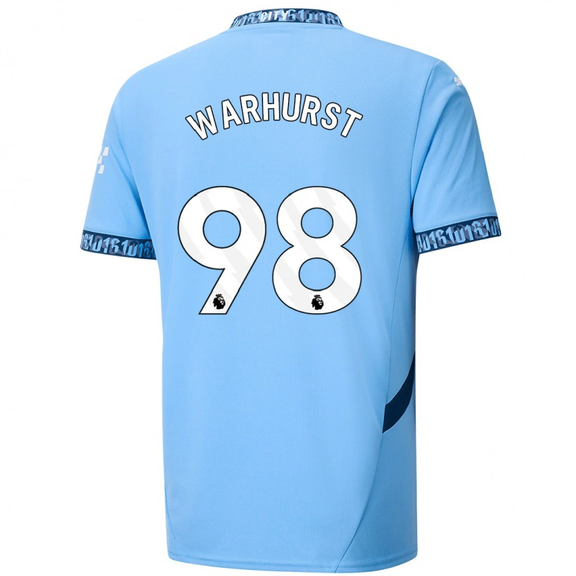 Danxen Femme Maillot Matty Warhurst #98 Bleu Marine Tenues Domicile 2024/25 T-Shirt
