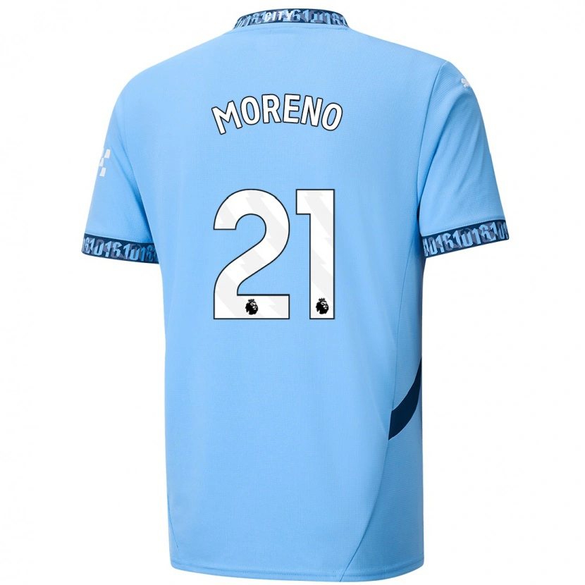 Danxen Femme Maillot Marlos Moreno #21 Bleu Marine Tenues Domicile 2024/25 T-Shirt