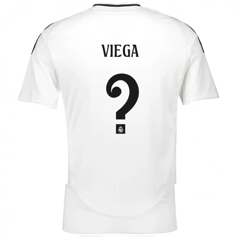 Danxen Femme Maillot Marcos Viega #0 Blanc Tenues Domicile 2024/25 T-Shirt