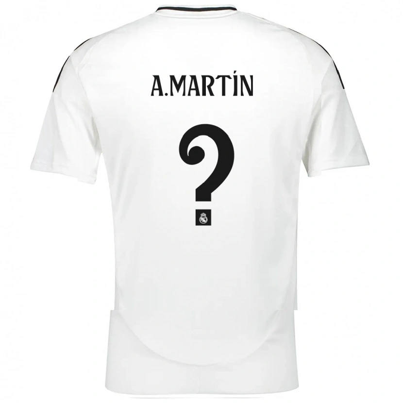 Danxen Femme Maillot Álex Martín #0 Blanc Tenues Domicile 2024/25 T-Shirt