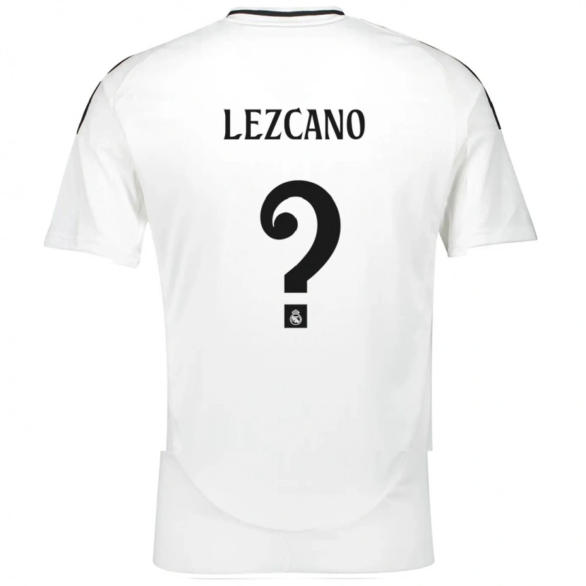 Danxen Femme Maillot Álvaro Lezcano #0 Blanc Tenues Domicile 2024/25 T-Shirt