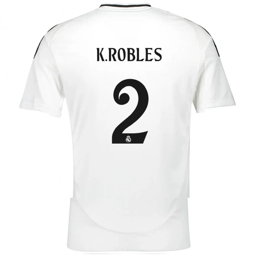 Danxen Femme Maillot Kenti Robles #2 Blanc Tenues Domicile 2024/25 T-Shirt