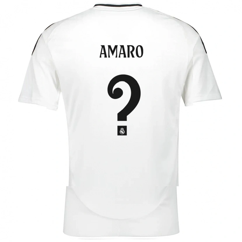 Danxen Femme Maillot Jaime Amaro #0 Blanc Tenues Domicile 2024/25 T-Shirt
