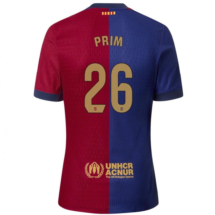 Danxen Femme Maillot Pau Prim #26 Bleu Rouge Tenues Domicile 2024/25 T-Shirt