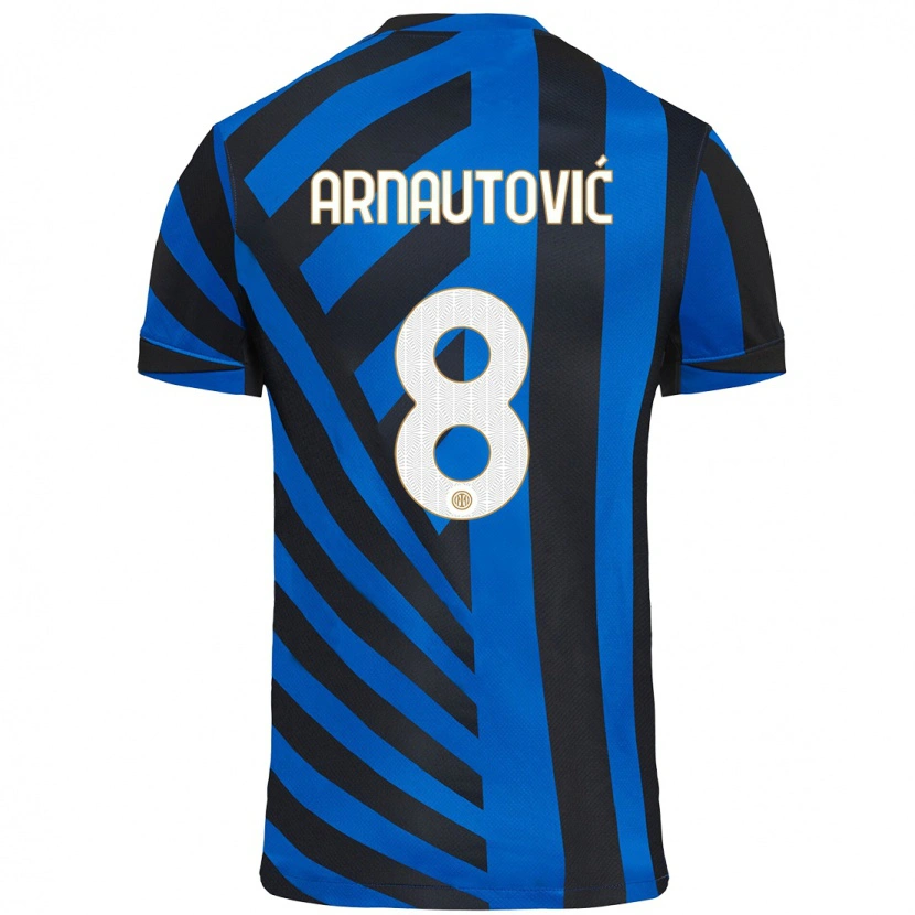 Danxen Femme Maillot Marko Arnautovic #8 Bleu Noir Tenues Domicile 2024/25 T-Shirt