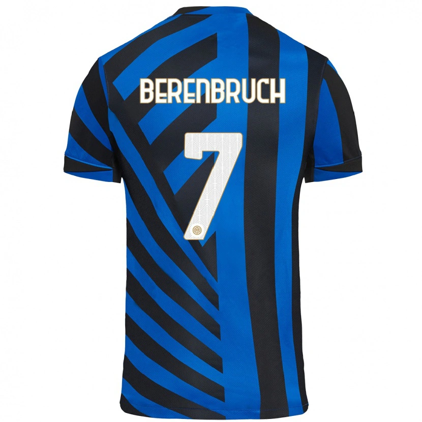 Danxen Femme Maillot Thomas Berenbruch #7 Bleu Noir Tenues Domicile 2024/25 T-Shirt