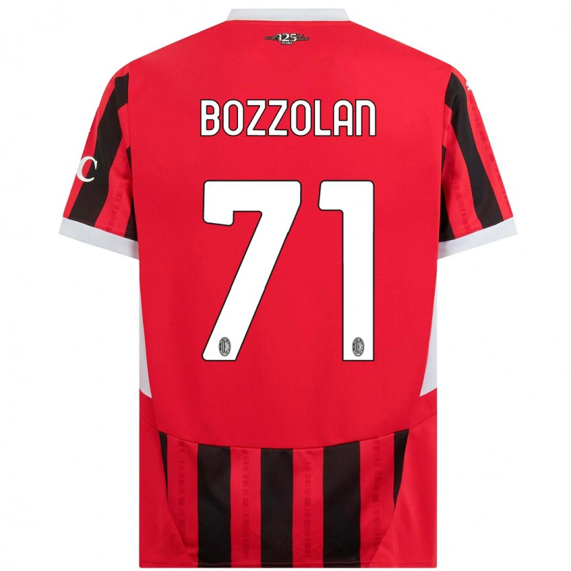 Danxen Femme Maillot Andrea Bozzolan #71 Rouge Noir Tenues Domicile 2024/25 T-Shirt
