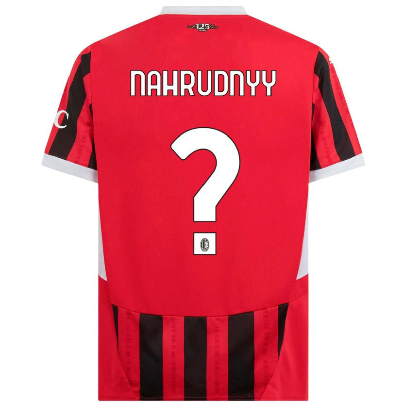 Danxen Femme Maillot Vladislav Nahrudnyy #0 Rouge Noir Tenues Domicile 2024/25 T-Shirt