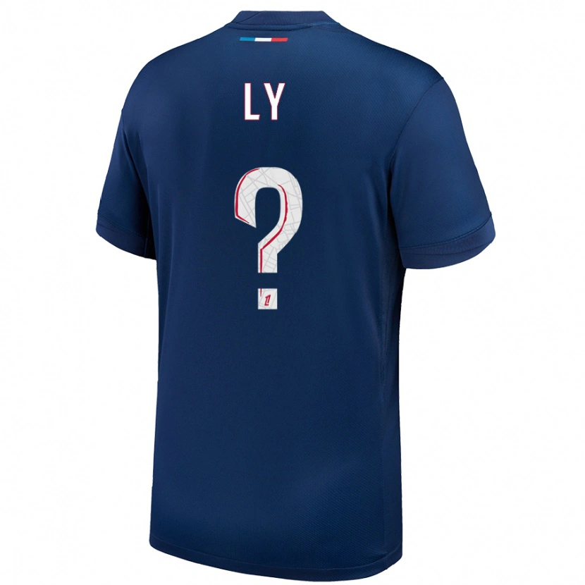 Danxen Femme Maillot Elijah Ly #0 Bleu Marine Blanc Tenues Domicile 2024/25 T-Shirt